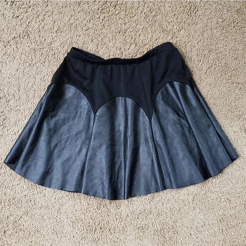 HIP Black Faux Leather Skirt